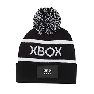 Xbox Game On Girls Beanie z pomponem | oficjalny produkt | czapka dla graczy, pomysł na prezent dla dziewcząt czarna - Czapki dla dzieci - miniaturka - grafika 1