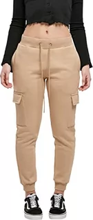 Spodnie damskie - Urban Classics Damskie spodnie cargo Sweat Pants, UnionBeige, 5XL - grafika 1