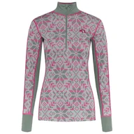 Bluzy sportowe damskie - Bluza damska Kari Traa Else Half Zip Baselayer Rozmiar: M / Kolor: beżowy/zielony - miniaturka - grafika 1
