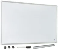 Tablice i flipcharty - Tablica magnetyczna suchościeralna biała 150x120 cm Szkolna Biurowa Edukacyjna w ramie aluminiowej w zestawie z półką, 3 magnesami i pisakiem w kolo.. - miniaturka - grafika 1