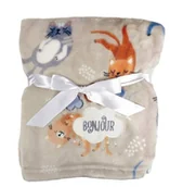 Koce i narzuty dla dzieci - Kocyk w kotki Ricco z aplikacją Bon Jour 75x100 BabyMatex - miniaturka - grafika 1