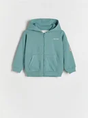 Bluzy i sweterki niemowlęce - Reserved - Rozpinana bluza z kapturem - morski - miniaturka - grafika 1