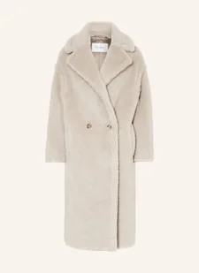 Max Mara Płaszcz Ze Sztucznego Futra Tedgirl Z Dodatkiem Alpaki beige - Płaszcze damskie - miniaturka - grafika 1