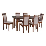 Stoły z krzesłami - Zestaw stół WENUS 5 + 6 krzeseł drewnianych ROMA 6 - miniaturka - grafika 1