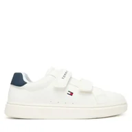 Buty dla chłopców - Sneakersy Tommy Hilfiger Low Cut Velcro T1X9-34338-1355 S Biały - miniaturka - grafika 1