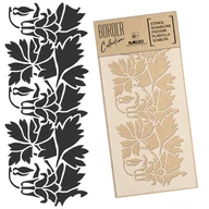 Szablony malarskie - szablon malarski border &#8211; bordiura // ORNAMENT SECESYJNY #4 - Rozmiar M (21x45 cm) - miniaturka - grafika 1