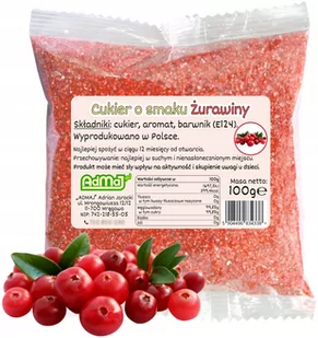 Cukier Kolorowy Do Waty Cukrowej Żurawina Czerwony 100g Saszetka - Cukier i słodziki - miniaturka - grafika 1
