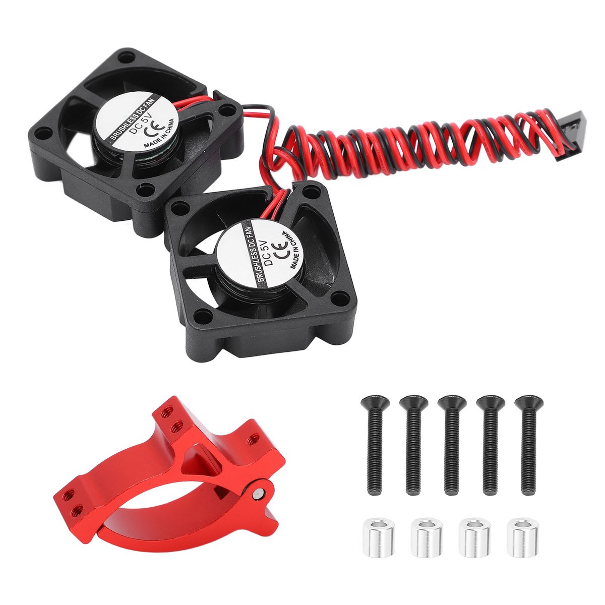 Wentylator chłodzący radiator silnika samochodu RC 36 mm do modeli 540 550 szczotkowy 3