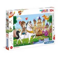 Puzzle - Clementoni Puzzle 104 elementy Super Kolor - Magiczne Królestwo - miniaturka - grafika 1