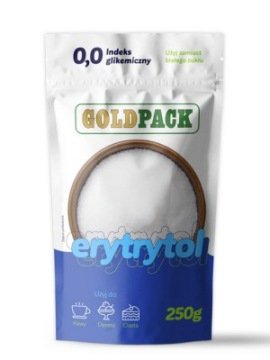 Gold Pack Erytrytol Słodzik Naturalny 0 Kalorii Zamiast Cukru Keto 250g
