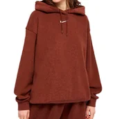 Bluzy damskie - Damska Pluszowa Bluza z Kapturem Nike Sportswear Oversized DD5118-273 XL - miniaturka - grafika 1