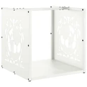 Wózki magazynowe - vidaXL Stojak na drewno opałowe biały Stal walcowana na zimno - miniaturka - grafika 1