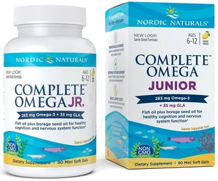 Omega Pharma Complete Junior 283mg Lemon Cytryna (180 kaps) Nordic Naturals - Witaminy i minerały - miniaturka - grafika 2