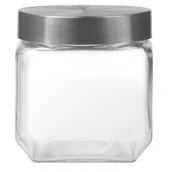 Pojemniki kuchenne - Słoik DOMOTTI Milos 0.9 L Srebrny - miniaturka - grafika 1