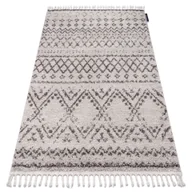 Dywany - Dywan BERBER RABAT G0526 krem / brąz Frędzle berberyjski marokański shaggy beżowy 240x330 cm - miniaturka - grafika 1