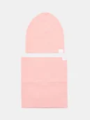 Szaliki i chustki dla dzieci - Sinsay - Zestaw: Czapka z kominem - różowy - miniaturka - grafika 1