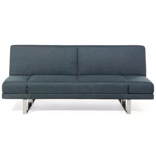 Beliani Sofa rozkładana niebieska YORK 7549 - Sofy i kanapy - miniaturka - grafika 1