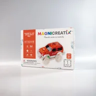 Klocki - Klocki Magnetyczne SAMOCHÓD WYŚCIGOWY CZERWONY MAGNICREATIX - miniaturka - grafika 1