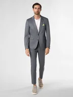 Garnitury - Finshley & Harding London Garnitur - Brixdon-Hoxdon Mężczyźni Slim Fit niebieski|szary marmurkowy, 44 - miniaturka - grafika 1