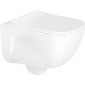 Miski WC - Miska WC Rimless z deską wolnoopadającą slim MEXEN Margo, biała - miniaturka - grafika 1
