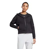 Bluzy damskie - Reebok Damska bluza Ts Dreamblend Cotton Fz Hoody czarny czarny S - miniaturka - grafika 1