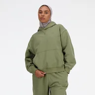 Bluzy damskie - Bluza damska New Balance WT41537DEK  zielona - miniaturka - grafika 1