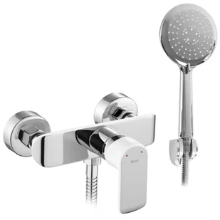 Rea Bateria prysznicowa ze słuchawką REA BLOOM biała chrom - Baterie wannowe i prysznicowe - miniaturka - grafika 1