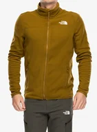Bluzy sportowe męskie - Bluza polarowa The North Face 100 Glacier Full Zip - moss green - miniaturka - grafika 1