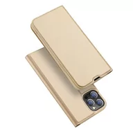 Etui i futerały do telefonów - Dux Ducis Skin Pro kabura etui pokrowiec z klapką iPhone 13 Pro Max złoty - miniaturka - grafika 1