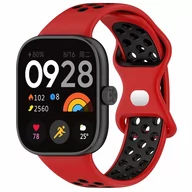 Akcesoria do smartwatchy - Pasek Bizon Strap Watch Octo do Xiaomi Redmi Watch 4/Xiaomi Band 8 Pro, czerwono-czarny - miniaturka - grafika 1