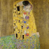 Plakaty - Plakat Pocałunek Gustav Klimt reprodukcja secesja wiedeńska - miniaturka - grafika 1