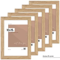 Ramki na zdjęcia - Zestaw 5 brązowych ramek na zdjęcia w rozmiarze 10x15 cm - miniaturka - grafika 1