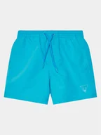 Spodenki damskie - Guess Szorty sportowe L4GZ06 WG282 Niebieski Regular Fit - miniaturka - grafika 1