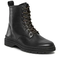 Botki damskie - TAMARIS DAMSKIE BOTKI CZARNE GŁADKIE 39 JWA - miniaturka - grafika 1