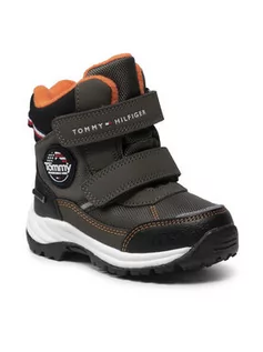 Śniegowce damskie - Tommy Hilfiger Śniegowce Snow Boot T1B5-32099-0279 Zielony - grafika 1