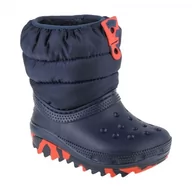 Buty dla dziewczynek - Buty Crocs Classic Neo Puff Boot Toddler Jr 207683-410 niebieskie - miniaturka - grafika 1