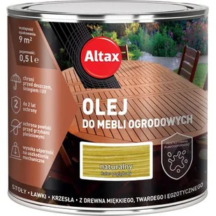 Olej do mebli ogrodowych 0,5 l Naturalny Altax - Farby i impregnaty do drewna - miniaturka - grafika 1