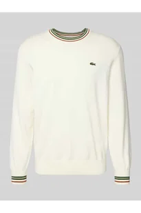 Sweter z dzianiny o kroju regular fit z czystej bawełny - Lacoste - Swetry męskie - miniaturka - grafika 1