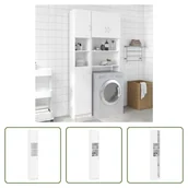 Szafki łazienkowe - The Living Store Szafka łazienkowa biała 32×25,5×190 cm Materiał drewnopochodny - miniaturka - grafika 1