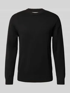 Sweter z dzianiny z okrągłym dekoltem - Swetry męskie - miniaturka - grafika 1