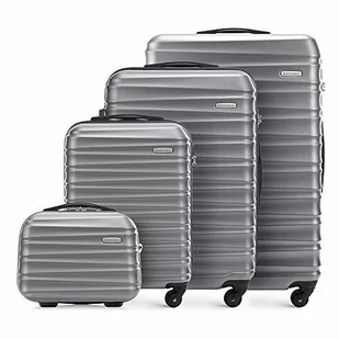 WITTCHEN WITTCHEN Zestaw walizek 4 cz. Walizka podróżna | szary | 77x29x52 | Pojemność: 195 l | Waga: 11,2 kg 56-3A-31K-01 - Walizki - miniaturka - grafika 1