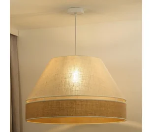 Duolla - Żyrandol na lince YUTE AVIGNON 1xE27/15W/230V śr. 60 cm szary/brązowy - Lampy sufitowe - miniaturka - grafika 1