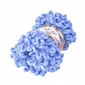 Pasmanteria - Alize, włóczka dziecięca Puffy Fine 112, niebieski - miniaturka - grafika 1