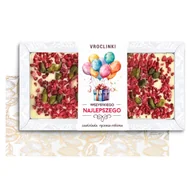 Czekolada - Czekolada Biała z Malinami i Pistacjami na Urodziny (80g) - miniaturka - grafika 1