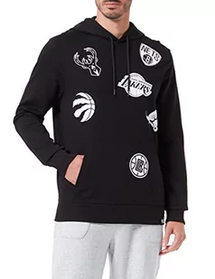 New Era Męska bluza z kapturem NBA Multi Team Blk, XXL - Bluzy męskie - miniaturka - grafika 1