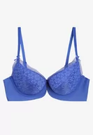 Biustonosze - Granatowy Biustonosz Push Up z Ozdobną Siateczką Zorale - miniaturka - grafika 1