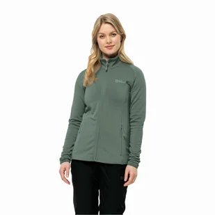 Polar damski Jack Wolfskin BAISELBERG FZ W hedge green - S - Kurtki damskie - miniaturka - grafika 1