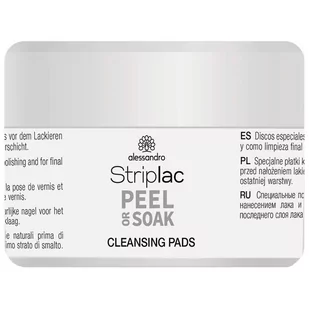 alessandro Striplac Peel or Soak Cleansing Pads - płatki czyszczące do stosowania na naturalne paznokcie - przed i po malowaniu - z zapachem brzoskwini - 50 sztuk - Zmywacze i cleanery do paznokci - miniaturka - grafika 1