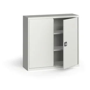 KOVONA Szafa metalowa, 1150 x 1200 x 400 mm, 2 półki, szara/szara C37020.2.09.24B2B - Szafy biurowe - miniaturka - grafika 1