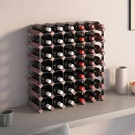 Stojaki na wino - Lumarko Stojak na 42 butelki wina, brązowy, lite drewno sosnowe - miniaturka - grafika 1